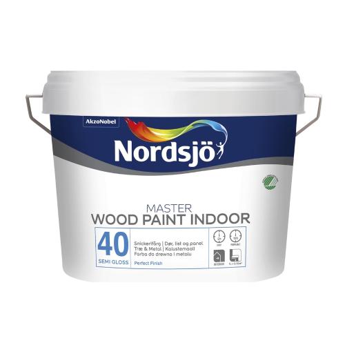 Tømrermaling Master Træmaling Indendørs 40 Halvblank 1L Base Hvid ​Nordsjö