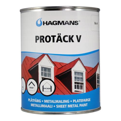 Plåtfärg Protäck V 1L Svart Hagmans