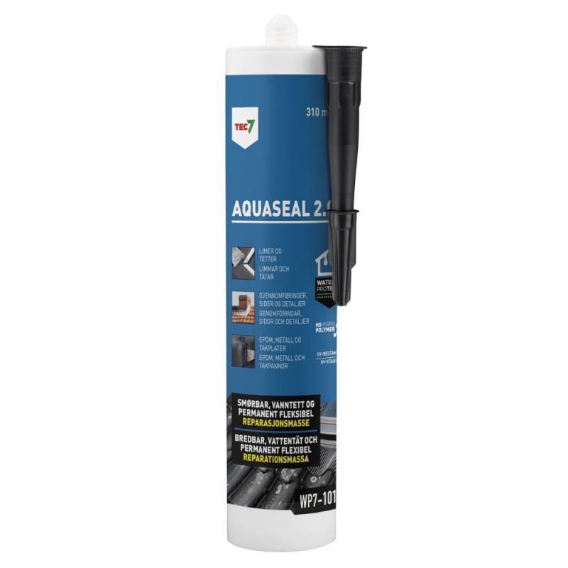 Vattentätning Aquaseal 2.0 Sort 0,31 Liter Tec7