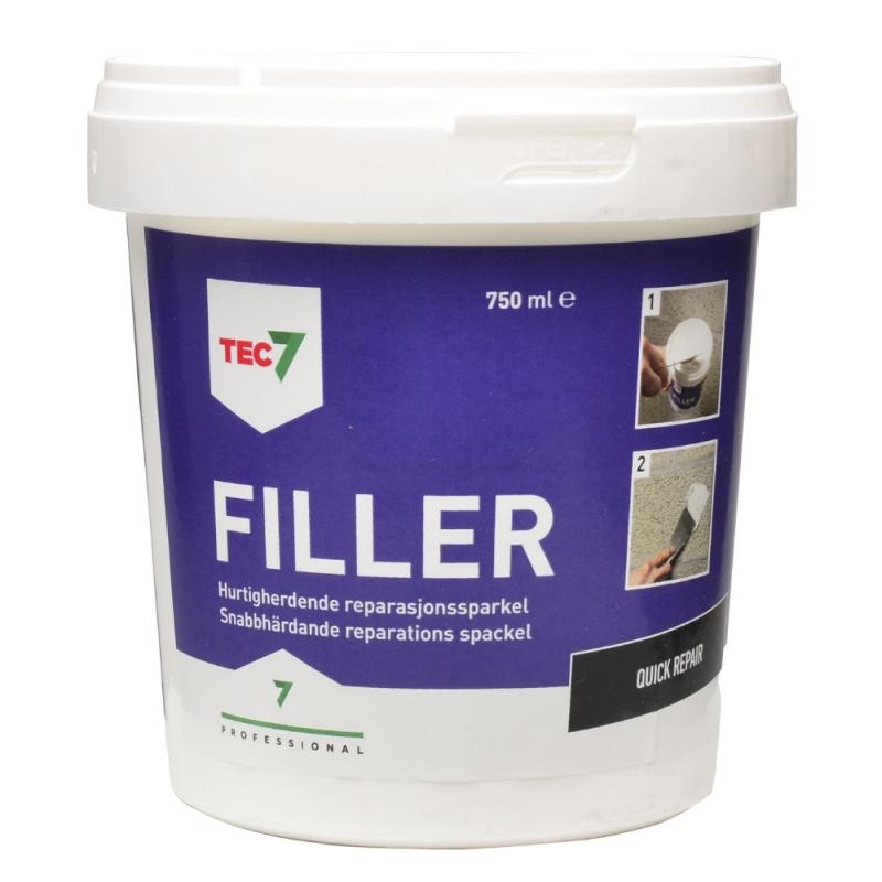 Snabbspackel Filler 750ml Vit Tec7