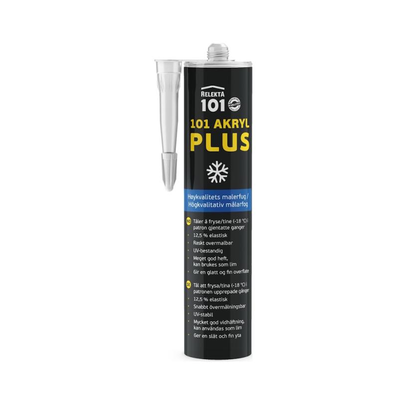 Akrylfog 101 Plus Vit 0,3 Liter Relekta