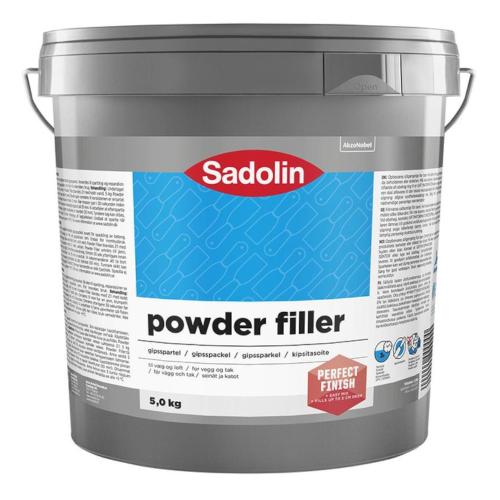 Gipsspartel Pulverspartel Indendørs, 5kg, Hvid, Sadolin