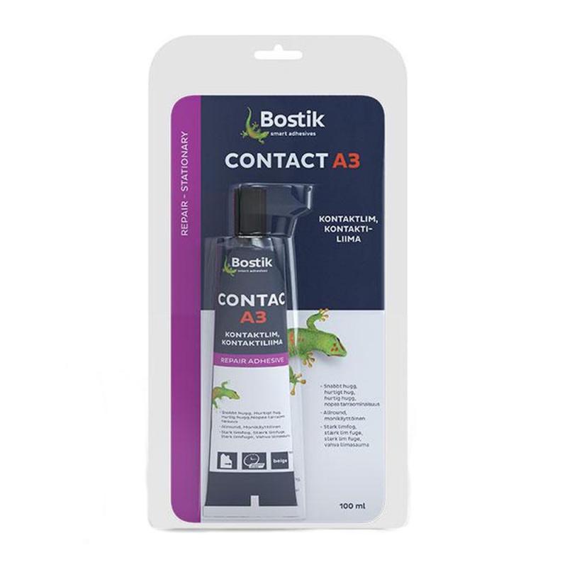 Rørlim Kontakt A3 0,1 Liter Beige Bostik