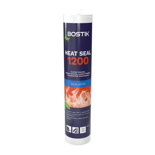 Brandfogmassa Heat Seal 1200ºC 0,3 Liter Svart Bostik