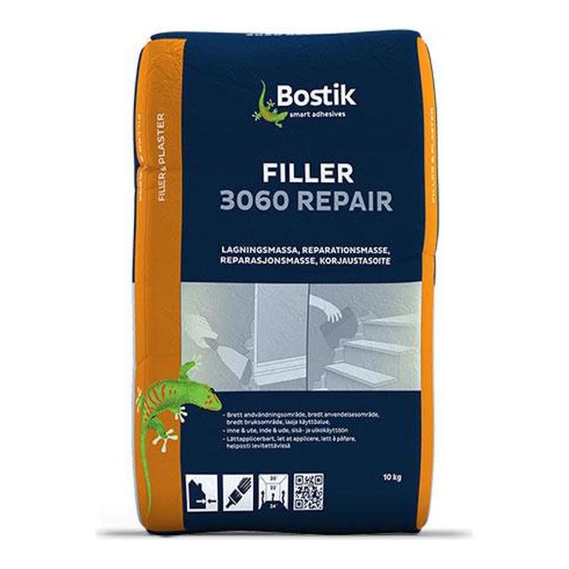 Spartelmasse Reparation Og Fix 75648 10kg Hvid Bostik