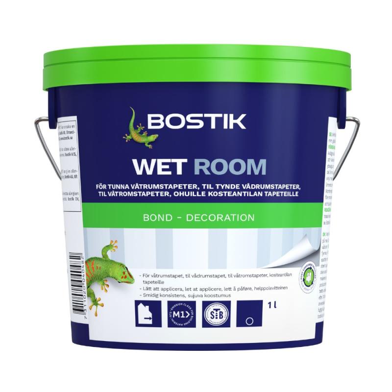 Vådrumsklæbende Tapet 1 Liter Bostik
