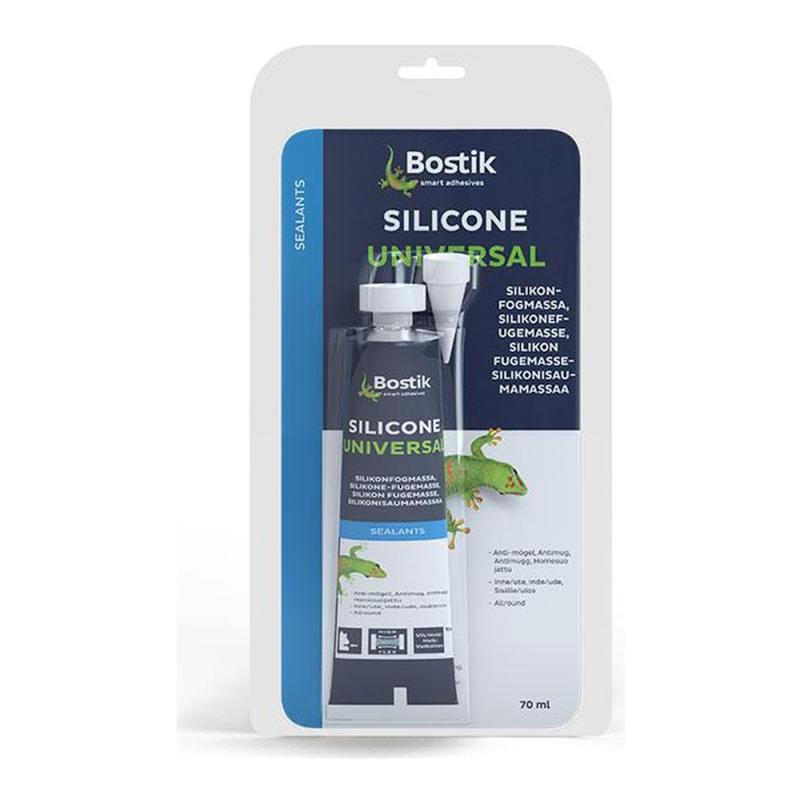 Rørlim Silikone Universal 0,070 Liter Hvid Bostik