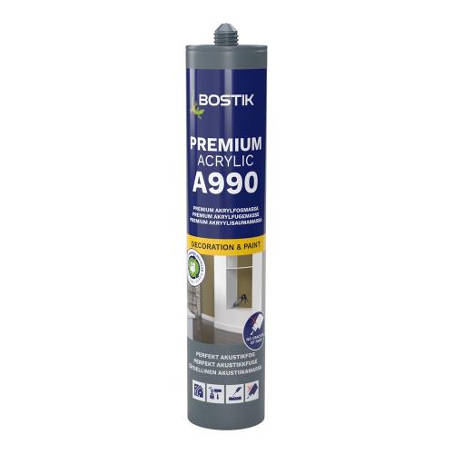 Fugemasse Akryl A990 Premium 0,3L Hvid Bostik