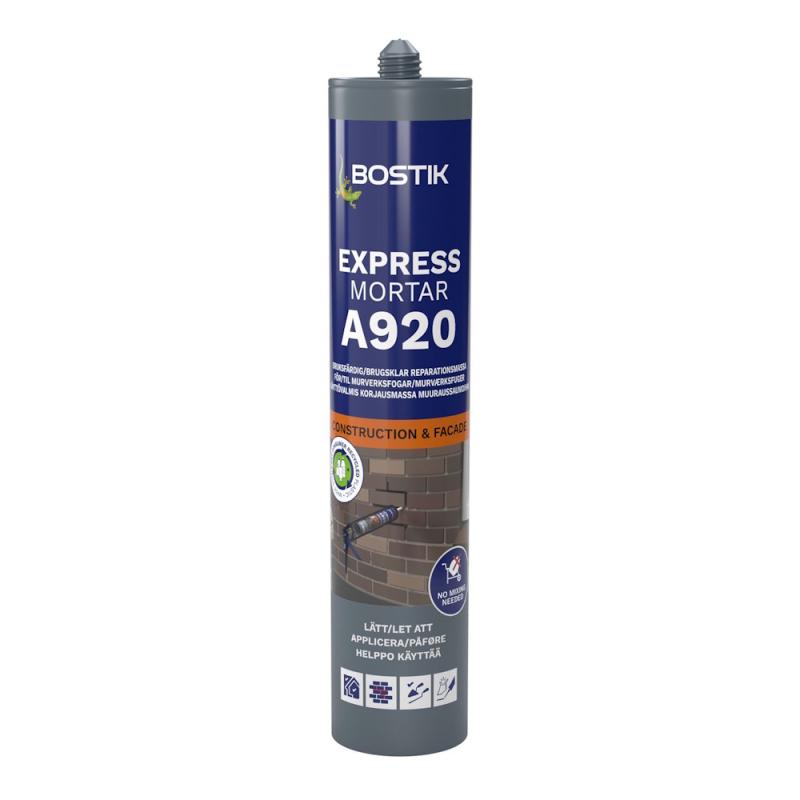 Reparationsmassa A920 Express Mortar 0,3L Cementgrå Bostik