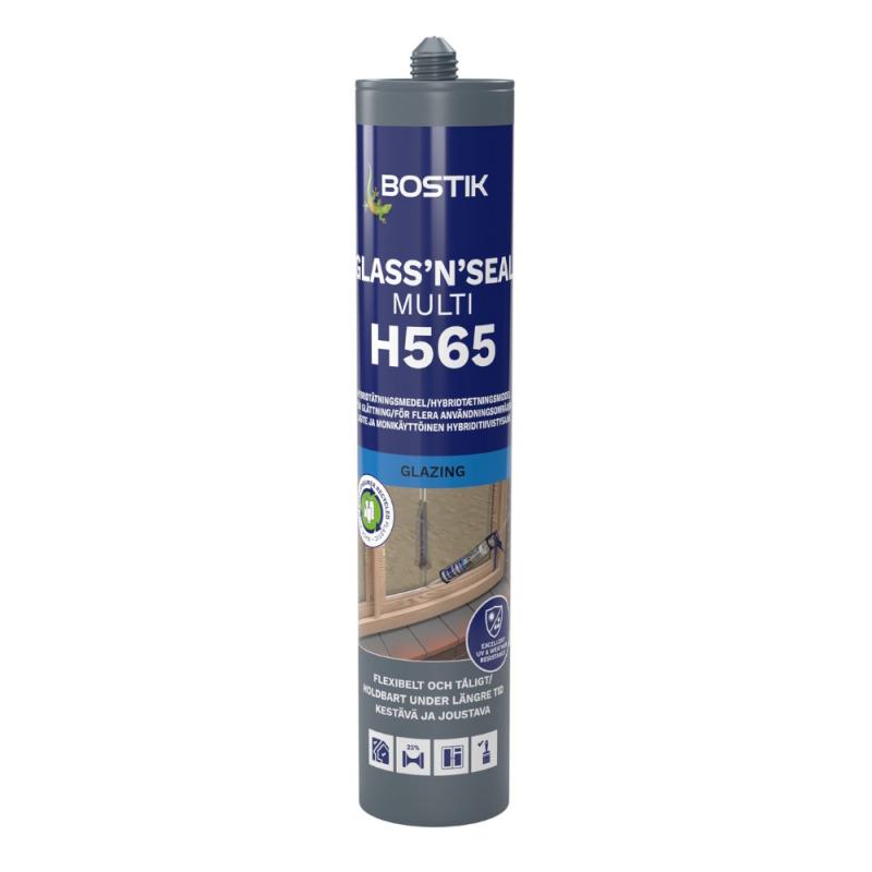 Fönsterkitt H565 Glassnseal Multi 0,29 Liter Vit Bostik