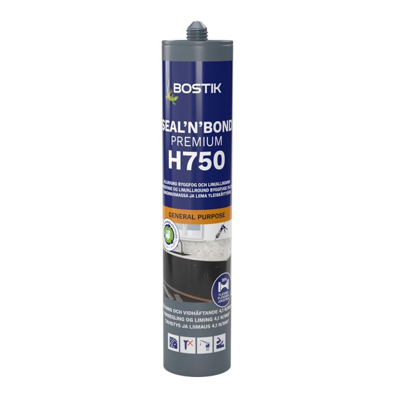 Fogmassa SMP Bygg H750 Sealn Bond Premium 0,29 Liter Mörkgrå Bostik