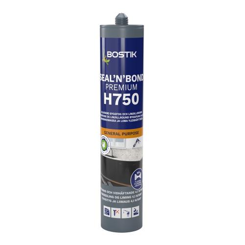 Fugemasse SMP Bygg H750 Sealn Bond Premium 0,29 Liter Mørkegrå Bostik