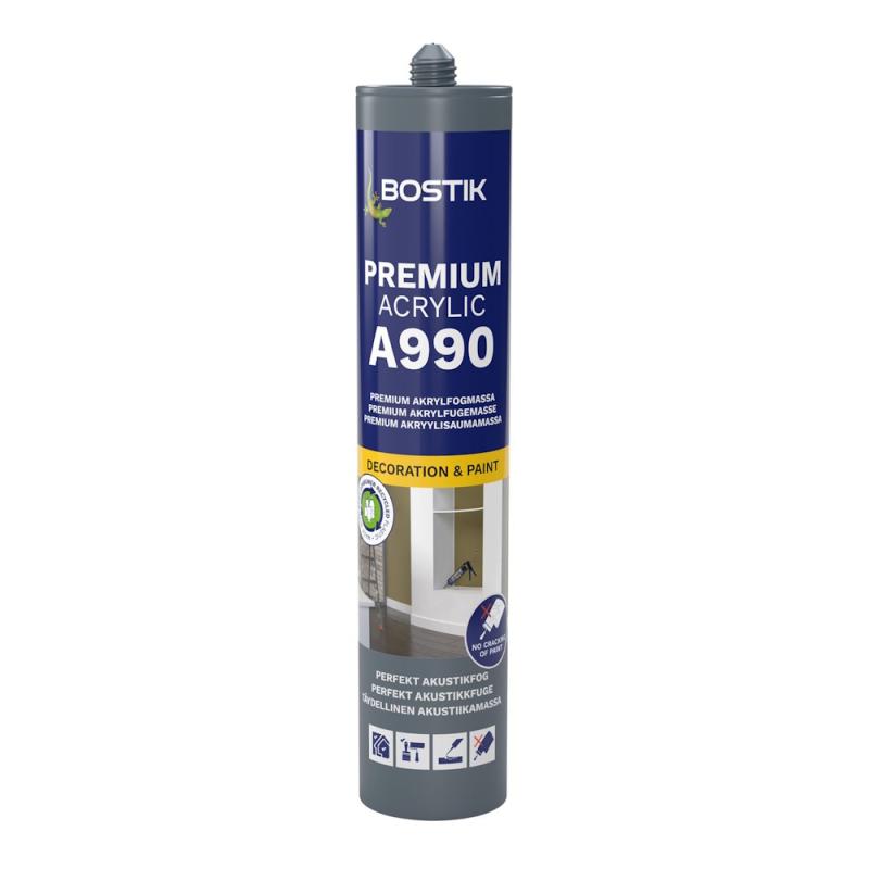 Fogmassa Akryl A990 Premium 0,3L Äggskvit Bostik