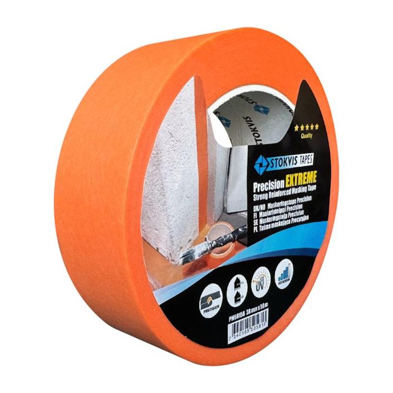 Maskeringstape Precision Extreme 38mmx50m Orange Stokvis Tapes