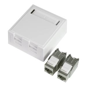 Modular Outlet 2x8 UTV QC C6A STP IP20 White Elko