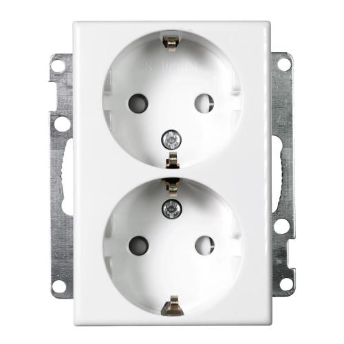 Udtag 2-Vejs Forsænket Med Jordkombination 16A 250V Elko