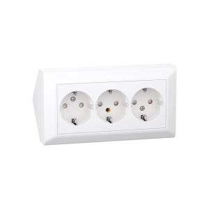 Corner Box With 3-Way Screw Connection Pure White Elko