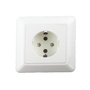 Outlet 1 Way With Earth Without Claws 16A 250V IP20 Mountain White Elko