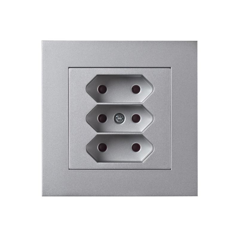 Udtag 3-Vejs Inf EURO Skrue Aluminium Elko