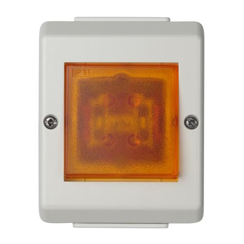 Strømafbryder Impuls UTV Med Lys 250V 16A IP55 Bjerghvid Elko