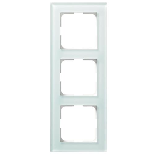 Plus Option Ramme 3-Bakke Glas Hvid Frost Elko
