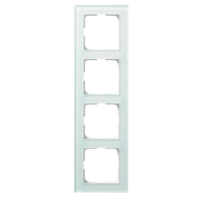 Plus Option Ramme 4-Bakke Glas Hvid Frost Elko