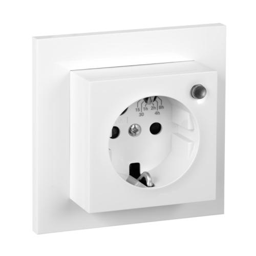 Timer Plus 1-Way Socket 10A 2300W Mountain White Elko