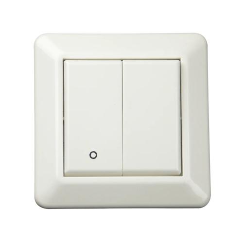 Switch 2+1-Polet Forsænket Uden Klor 10A 250V IP20 Bjerghvid 5stk Elko