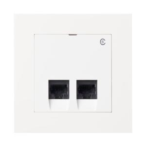 Plus Mod Data Socket 2x8 K6 UTP IP20 Mountain White Elko