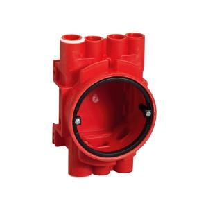 Junction Box Single Plaster IP20 Plastic Red Elko