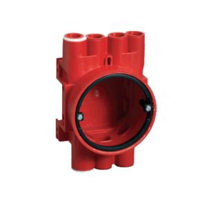 Junction Box Double Plaster IP20 Plastic Red Elko