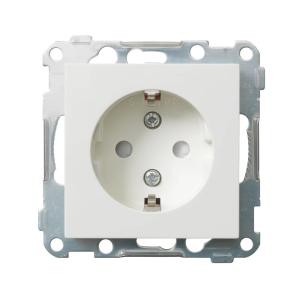 Outlet 1 Way With Earth 16A 250V IP20 Mountain White Elko