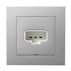 Lamp Socket DCL Wall Recessed With Plug Plus 230V Aluminium Elko