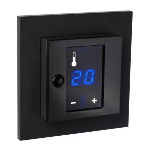 Plus Thermostat Display 16A 3200W IP20 Black Elko