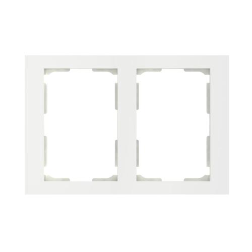 Plus Kombiram 2-Vägsuttag 2-Fack Fjällvit Elko