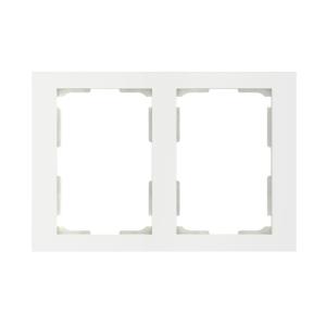 Plus Combi Frame 2 Way Socket 2 Compartments Mountain White Elko