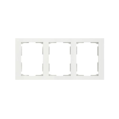 Plus Kombinationsram 2-Vägs Uttag 3-Fack Fjällvit 5st Elko