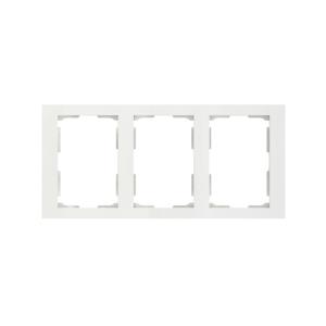 Plus Combination Frame 2-Way Socket 3-Compartment Mountain White 5pcs Elko