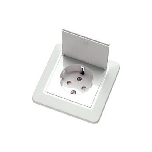 Wall Socket Rs 1-Way Earth With Cover Recessed 16A 250V IP20 Mountain White Elko