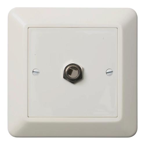 Telejack 6.3 mm IP20 Bjerg Hvid Elko