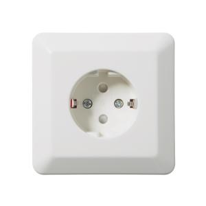 Socket 1-Way With Earth Full Front Plate Recessed 16A 250V IP20 Elko