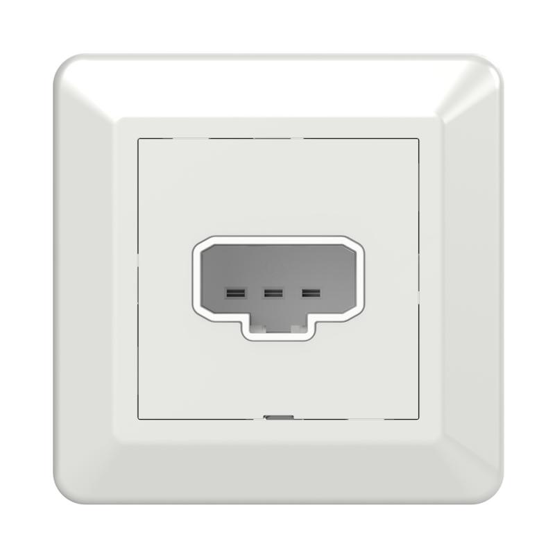 Lampeudtag DCL Væg Indfældet RS 84mm 230V 6A Bjerghvid Elko