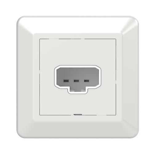 Lampeudtag DCL Væg Indfældet RS 90mm 230V 6A Bjerghvid Elko