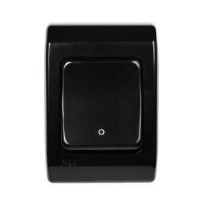 Admiral Switch 2-Pol 16A 250V IP44 Black Elko