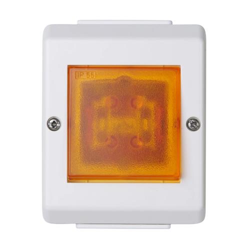 Skifte 1-Pol RS UTP Med Lys 16A 250V IP55 Ren Hvid Elko