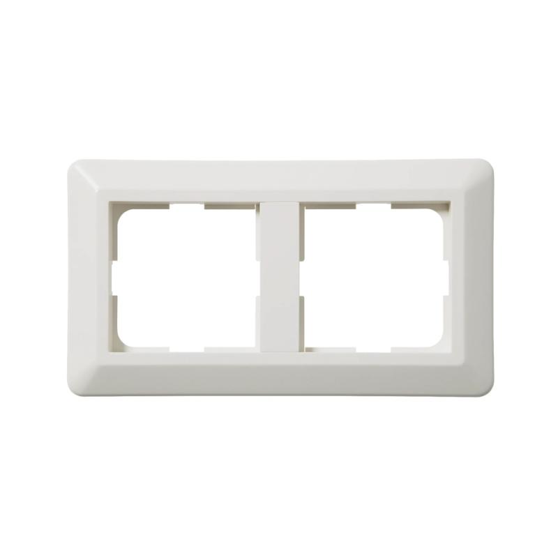 Kombinationsram 2-Fack 90x90mm Fjällvit Elko