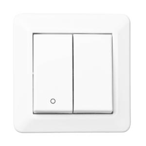 Switch 2+1-Pol Recessed Without Claws 10A 250V Pure White Elko