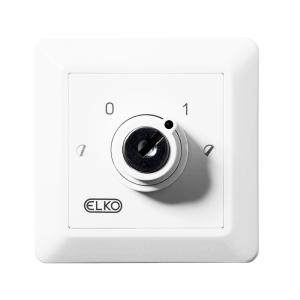 Key Switch 2-Pol Screw Recessed 3V 250V Pure White Elko