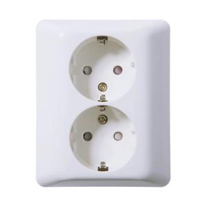 Outlet 2-Way Recessed 440V Pure White Elko