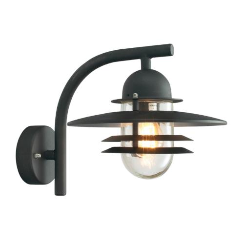 Vægarmatur Oslo, Sort, 57W, E27, IP55, Norlys 240B